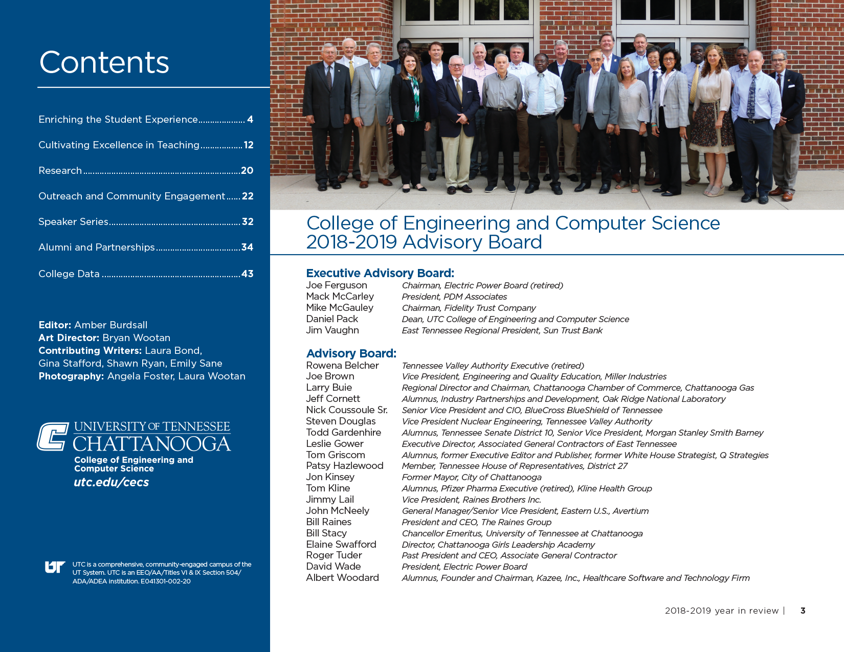 College of Engineering and Computer Science Annual Review; text equivalent available at utc.edu/college-engineering-computer-science/annual-review